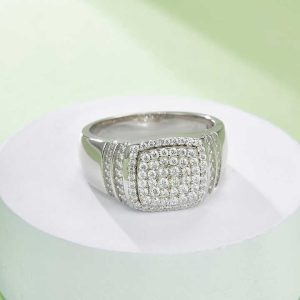 Moissanite Hip Hop Men's Wedding Ring